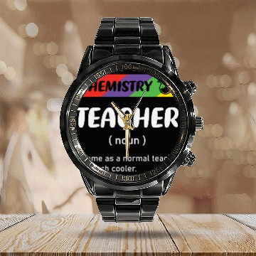 Discover Chemistry Teacher trending Calendar Steel Band Watch