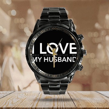 Discover I LOVE MY HUSBAND tumblr Calendar Steel Band Watch