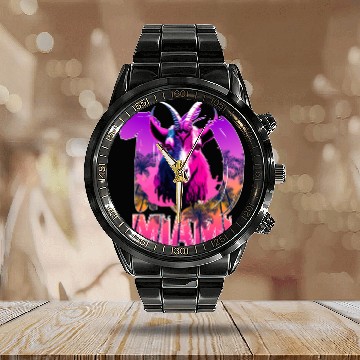 Discover Welcome to the Goat 10, welcome Leo, Miami inter Calendar Steel Band Watch