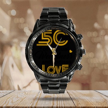 Discover 50th Wedding Anniversary Husband Wife Marriage Calendar Steel Band Watch