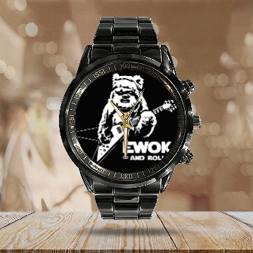 Discover New Ewok And Roll Guitar Funny Calendar Steel Band Watch