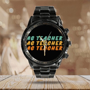 Discover Ag Teacher Agriculture S For Farming Gardening Calendar Steel Band Watch