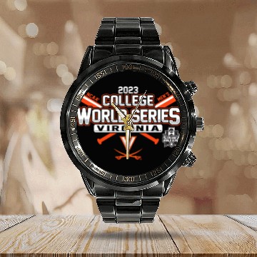 Discover College World Series 2023 Baseball CWS Calendar Steel Band Watch