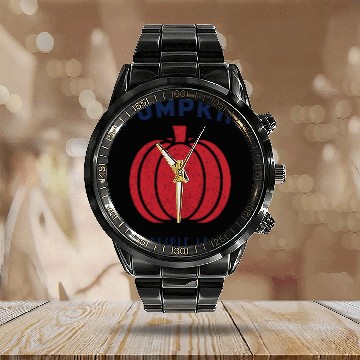 Discover Pumpkin Vegetable Lover funny Calendar Steel Band Watch