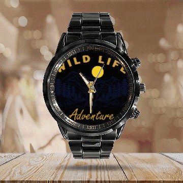 Discover Deer Wild Life Adventure Calendar Steel Band Watch