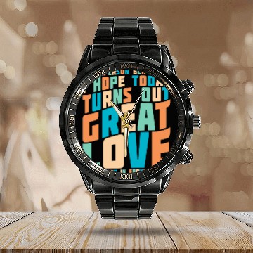 Discover Dear Person Behind Me I Hope Today Positive Retro Calendar Steel Band Watch