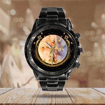 Discover magic amulet, golden tree of life symbol Calendar Steel Band Watch