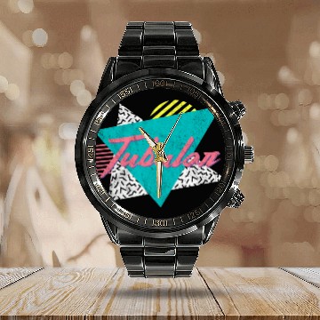 Discover Tubular 80's 90's Py Calendar Steel Band Watch