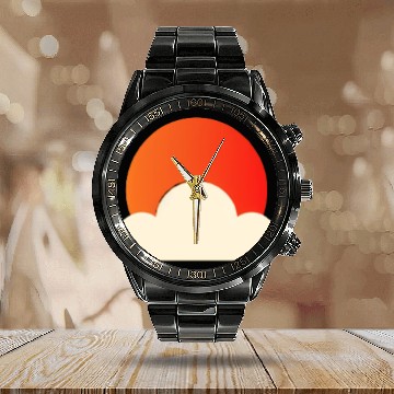 Discover CLOUD AND SUN Calendar Steel Band Watch