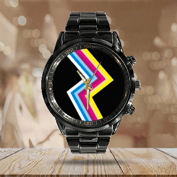 Discover 80s Neon Flash Calendar Steel Band Watch