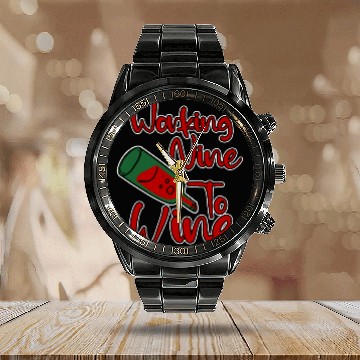 Discover Working Nine To Wine 4 Calendar Steel Band Watch