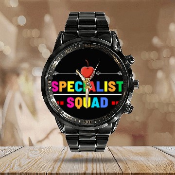 Discover Specialist Squad Teacher Team Back To School cool Calendar Steel Band Watch