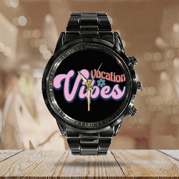 Discover Summer Vibes Calendar Steel Band Watch