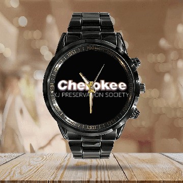 Discover Cherokee Xj Preservation Society Calendar Steel Band Watch