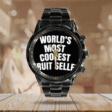 Discover World s Most Coolest Fruit Seller Calendar Steel Band Watch