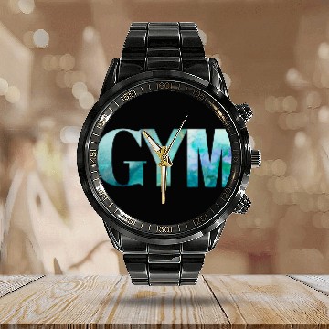 Discover GYM | Fitness | Workout | Sportsman Calendar Steel Band Watch