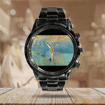 Discover Bitcoin Coin-Crypto Painting Calendar Steel Band Watch
