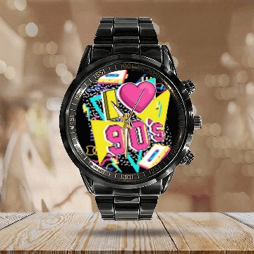 Discover I Love The 90S Calendar Steel Band Watch
