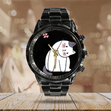 Discover Meow | Cat Lover Calendar Steel Band Watch