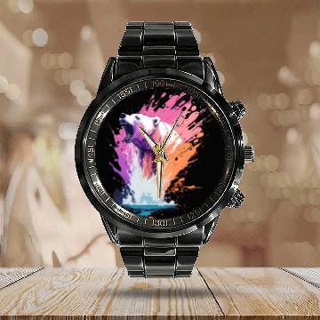 Discover Polar Bear Artic Blaze Calendar Steel Band Watch