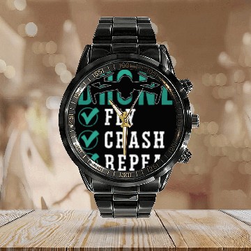 Discover Drone Racing Fly Crash Repeat Fpv Race Quadcopter Calendar Steel Band Watch