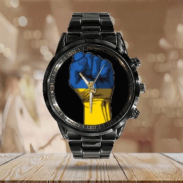 Discover Ukraine Fist Flag Ukraine Flag Calendar Steel Band Watch