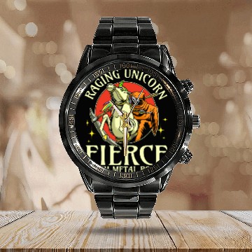 Discover Goth Rock Satan Unicorn Festivals Death Metal Calendar Steel Band Watch