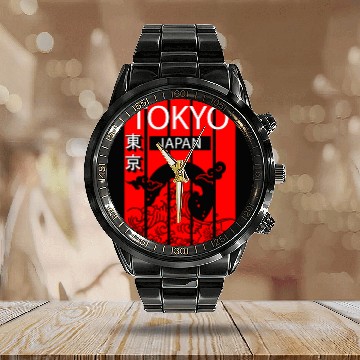 Discover Tokyo Anime Japanese Asian Calendar Steel Band Watch