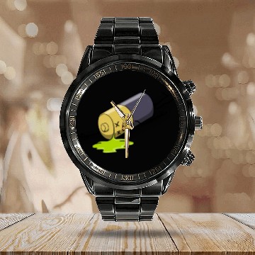 Discover I'm Tired Out Of Battery Tired Mom Tired Dad Low Calendar Steel Band Watch