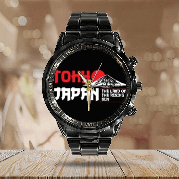 Discover Tokyo City Japanese Calendar Steel Band Watch