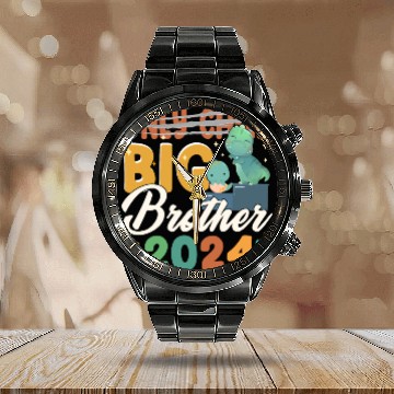 Discover Kids Only Child Big Brother 2024 Calendar Steel Band Watch