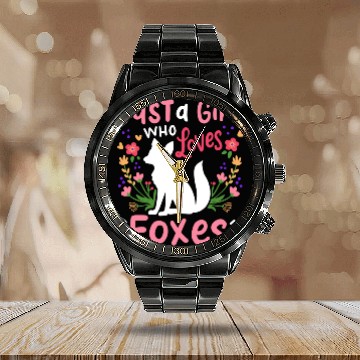 Discover Foxes Fox Lover Calendar Steel Band Watch
