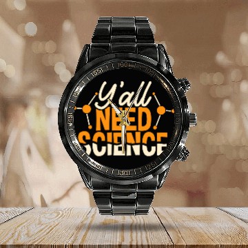 Discover Science Teacher Scientist Chemist Physicist cute Calendar Steel Band Watch