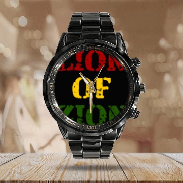 Discover Lion Of Zion Reggae Colors Calendar Steel Band Watch