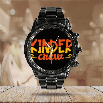 Discover Kindergarten Teacher Student Back to School stars Calendar Steel Band Watch