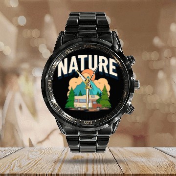 Discover Rv World Tour Nature Is Calling Calendar Steel Band Watch