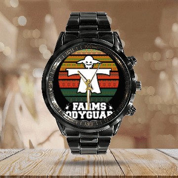 Discover Farm s Bodyguard Farmer Scarecrow Gift Design Idea Calendar Steel Band Watch