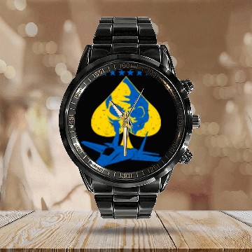 Discover The Ghost Of Kyiv Kiev Ukraine Ace Fighter Pilot Calendar Steel Band Watch
