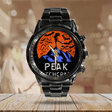 Discover Peak Witchcraft Mountain Witch Calendar Steel Band Watch