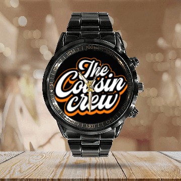 Discover The Cousin Crew Calendar Steel Band Watch