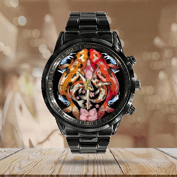 Discover Japan cherry blossom gift sakura koi carp Calendar Steel Band Watch