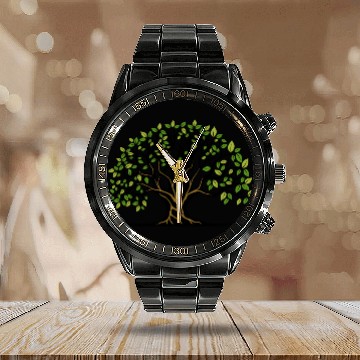 Discover Family Reunion, Family Reunion Tree, tree Calendar Steel Band Watch