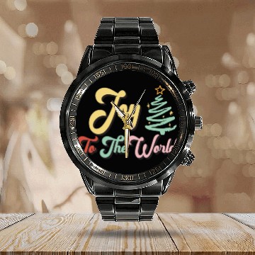Discover Joy to the world nostalgia trending Calendar Steel Band Watch