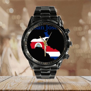 Discover San Jose Province Costa Rica Calendar Steel Band Watch