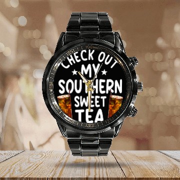 Discover Southern Sweet Tea Outfit Calendar Steel Band Watch