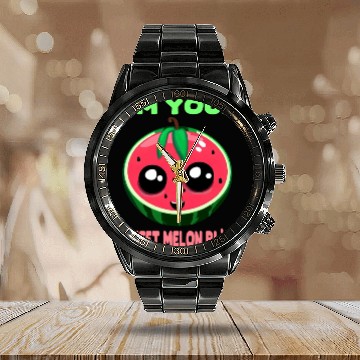 Discover Watermelon - Your sweet melon magic Calendar Steel Band Watch