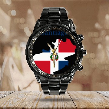 Discover Santiago Province Dominican Republic Calendar Steel Band Watch