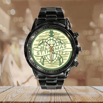 Discover Saint Thomas Turtle Calendar Steel Band Watch