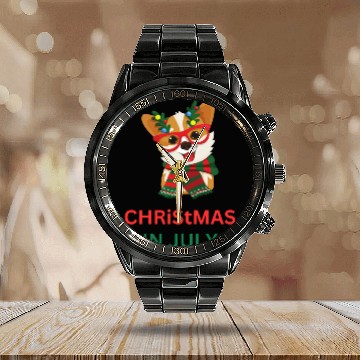 Discover Christmas In July Calendar Steel Band Watch