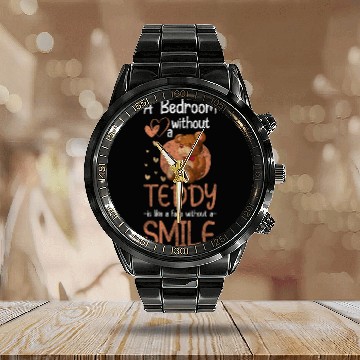 Discover Teddy Bear Sweet Cuddly Calendar Steel Band Watch